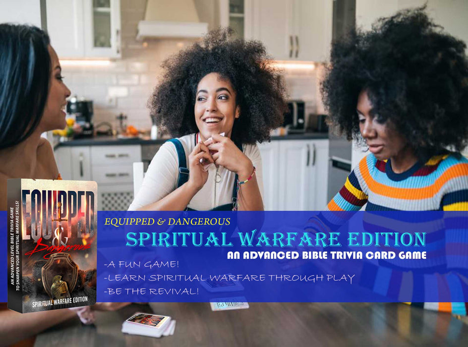 Spiritual Warfare Bible Trivia Game- Advanced Faith Based Card Game for Prayer Warriors Youth Groups Family Bible Games Ministry Workshops Church Groups and More- Perfect Christian Gift